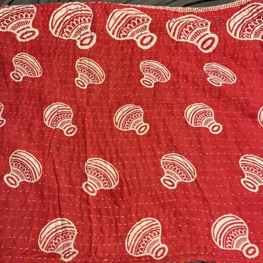 Indian Reversible Cotton kantha Quilt Blanket Gudari Throw Bedspreads Twin